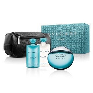 BVLGARI AQVA MARINE POUR HOMME 4 PCS GIFT SET FOR MEN