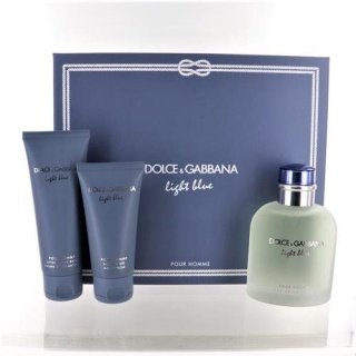 D & G LIGHT BLUE MEN 3 PIECE GIFT SET
