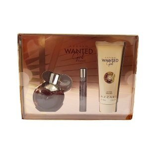 AZZARO WANTED GIRL TONIC 2.7OZ EDP SPRAY 3PC GIFT SET FOR WOMEN BRAND NEW.
